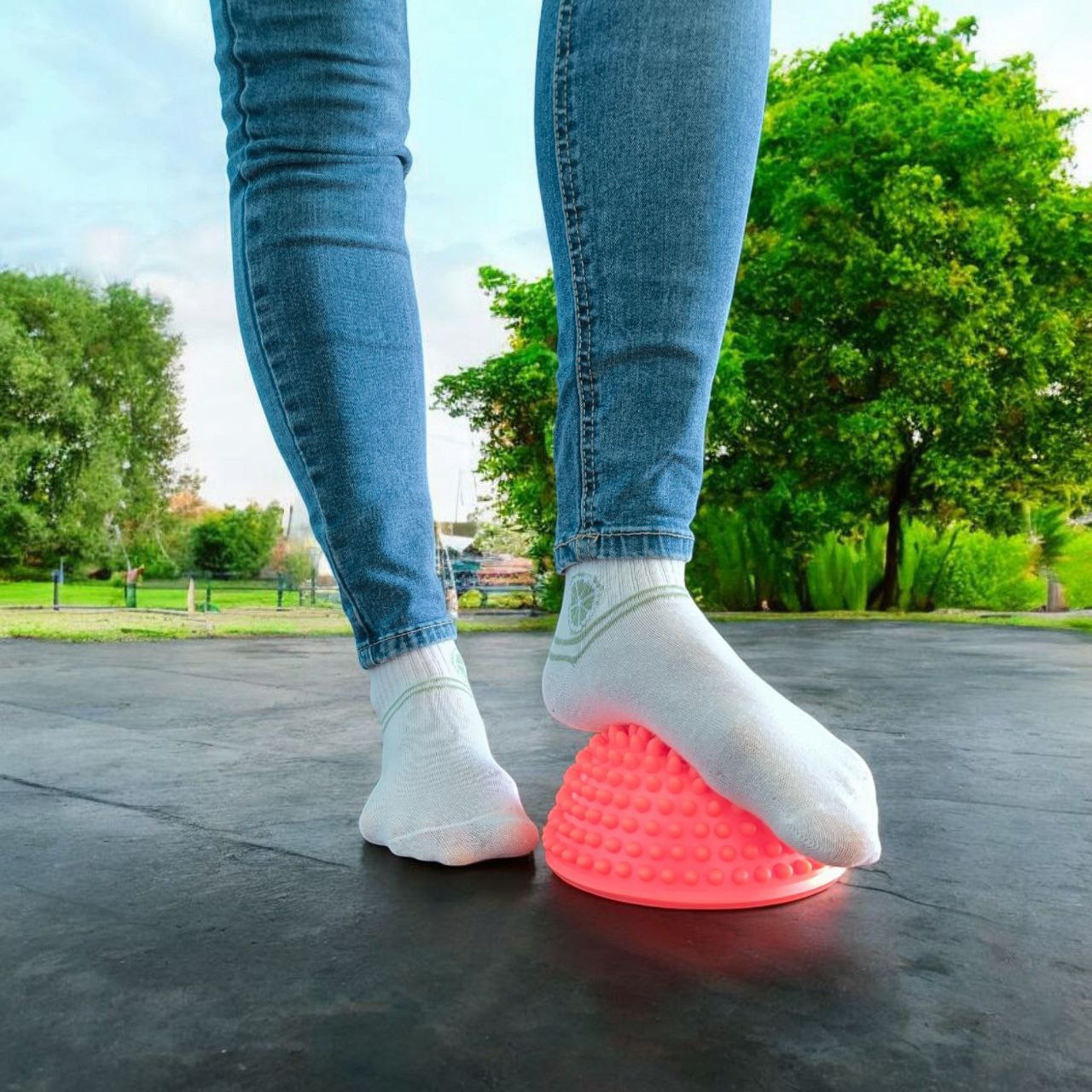 Масажна півсфера «Їжачок» оранжева YJ-D2-orange