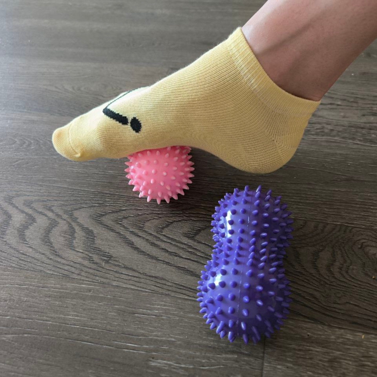 М'яч подвійний масажний рожевий YJ-HS8-rose red