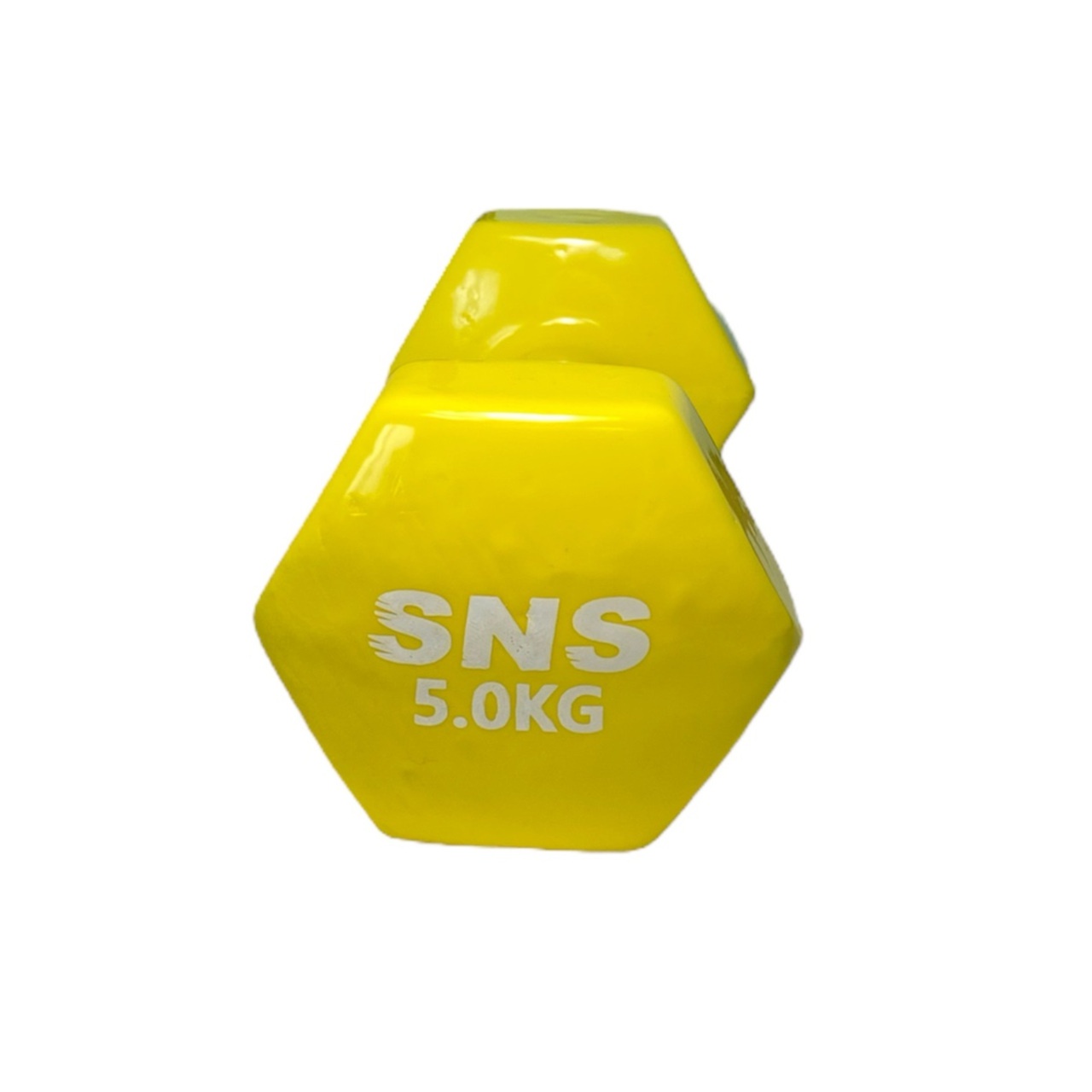 Гантель вінілова SNS 5 кг жовта