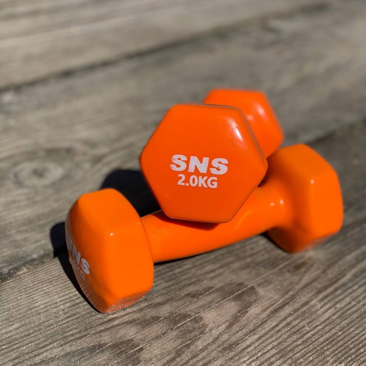 Гантель вінілова SNS 2 кг оранжева