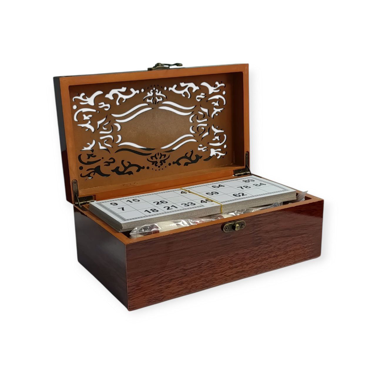 Настільна гра ЛОТО у різьбленій коробочці LD-8818M