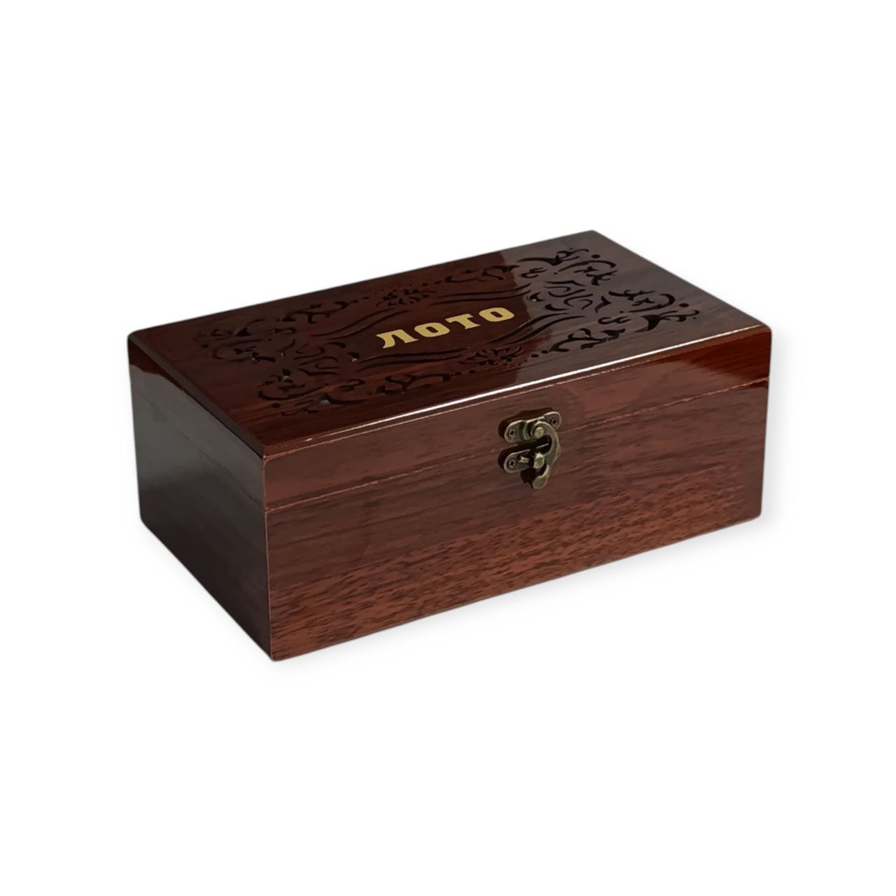 Настільна гра ЛОТО у різьбленій коробочці LD-8818M