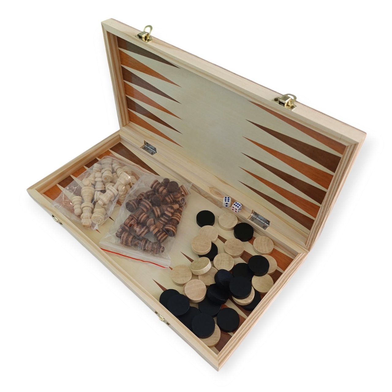 Настільна дерев'яна гра 3 в 1 S3037 дошка 29 х 29 см