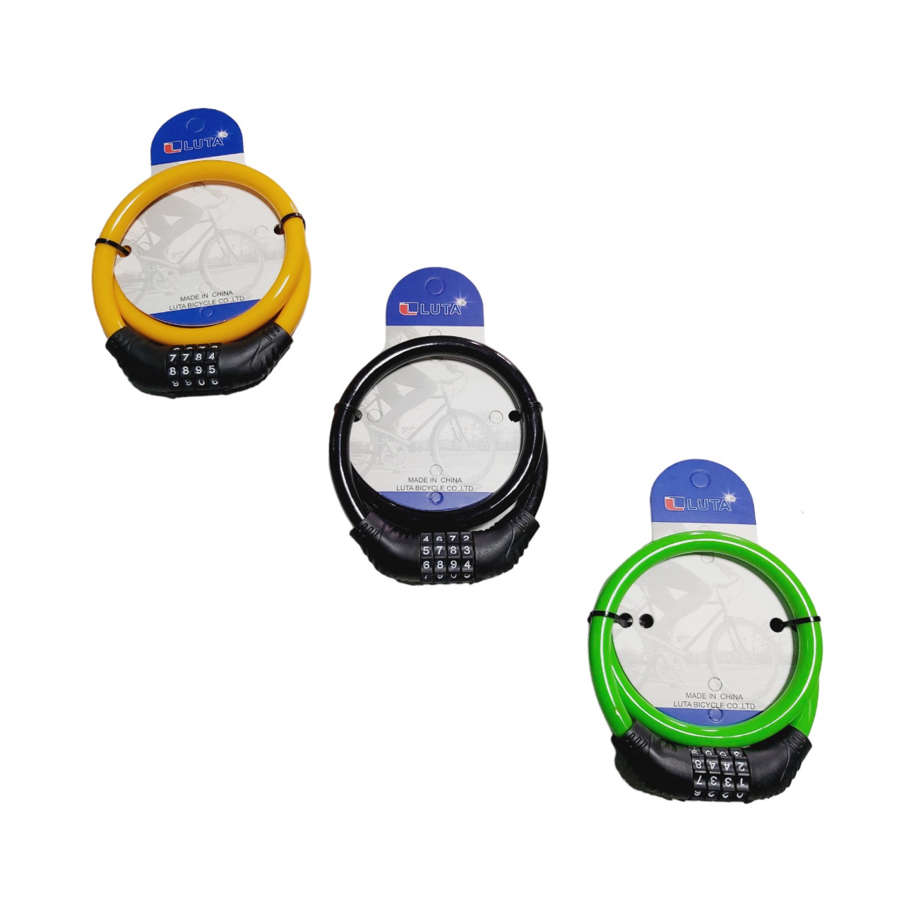 Протиугінний трос з кодовим замком LUM4-1265