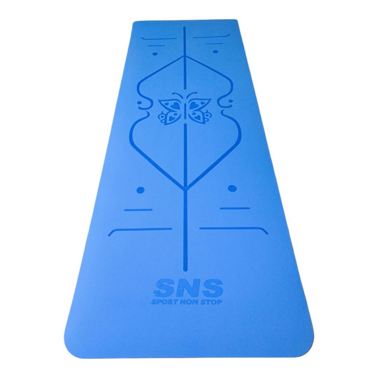 Килимок SNS МЕТЕЛИК для йоги з розміткою блакитний KOT6-1-А+BL