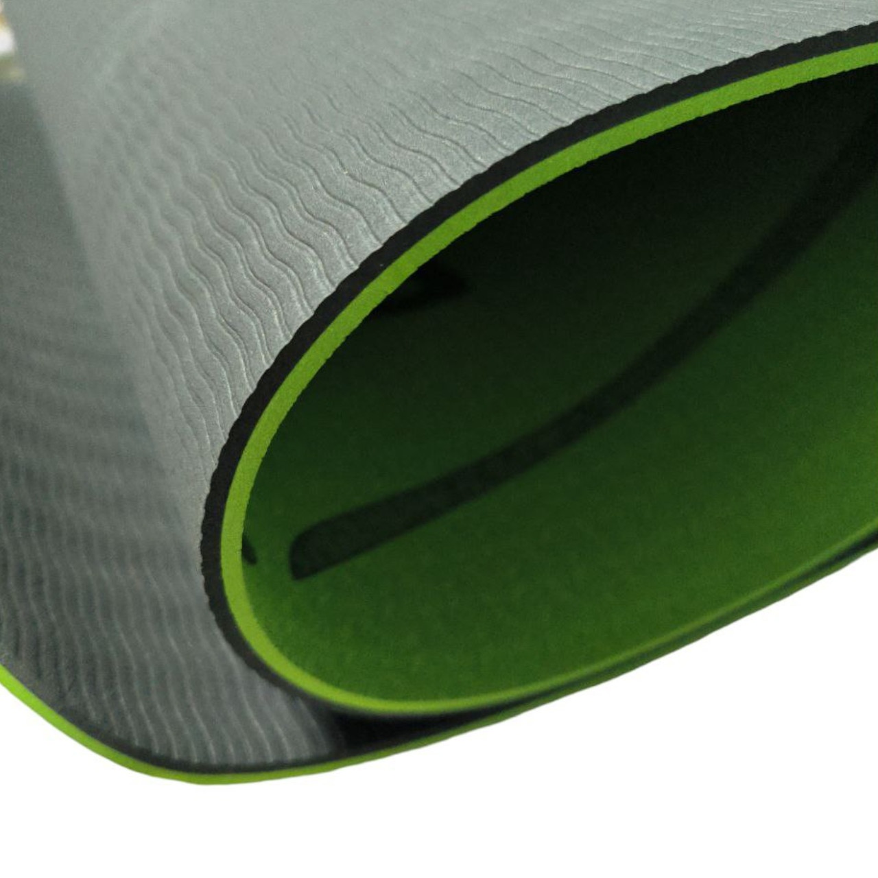 Килимок SNS для йоги з розміткою зелений KOT6-2-G+BL