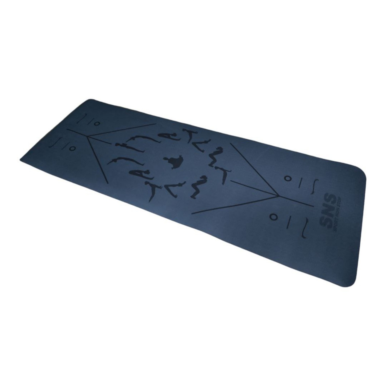 Килимок SNS АСАНА для йоги з розміткою синій KOT6-3-В+BL