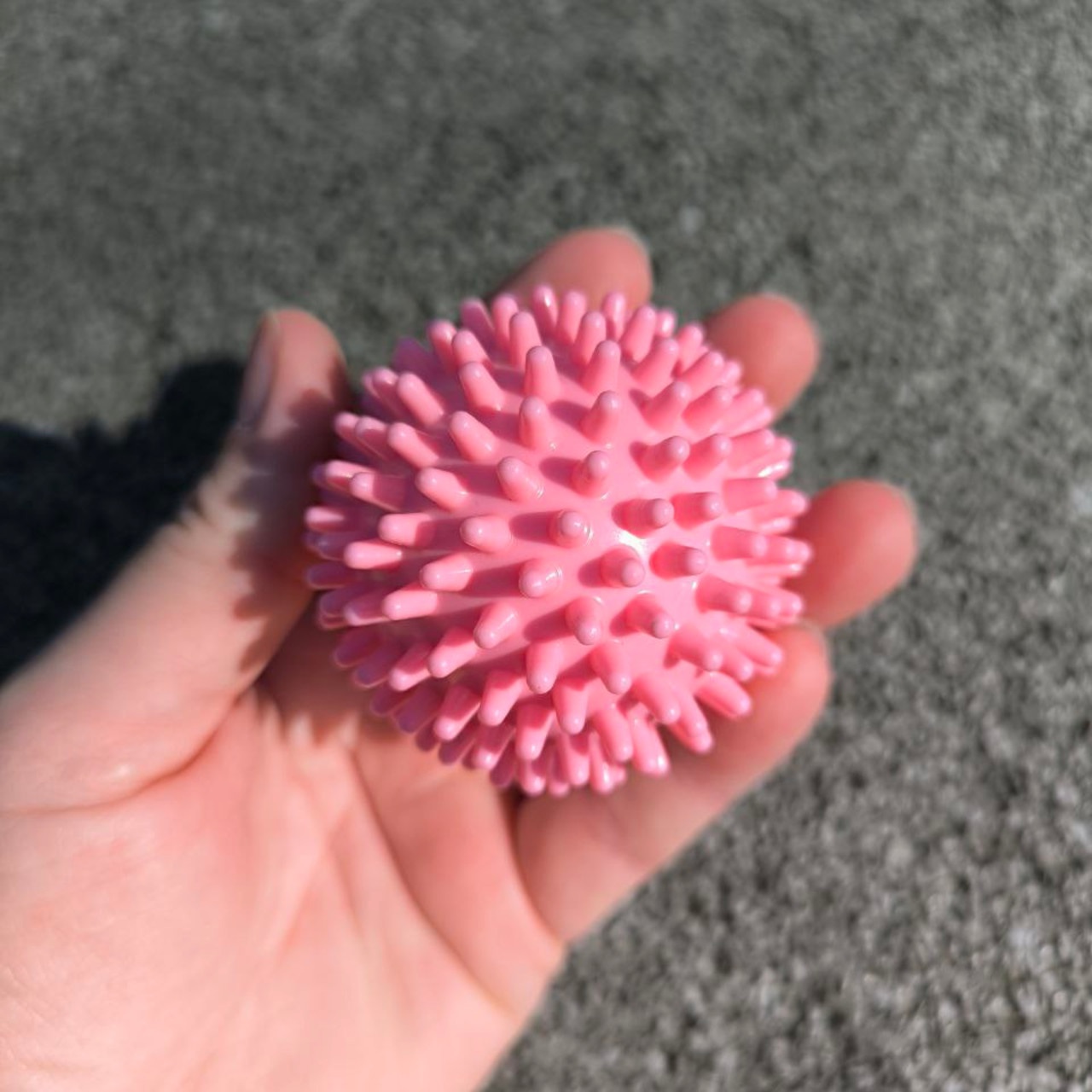 М'яч масажний d 6 см напівжорсткий ненадувний рожевий A-J6