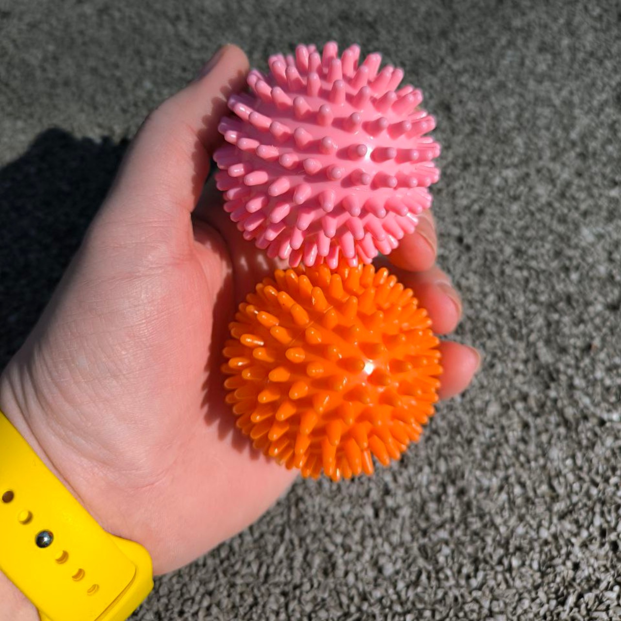 М'яч масажний d 6 см напівжорсткий ненадувний оранжевий A-J6