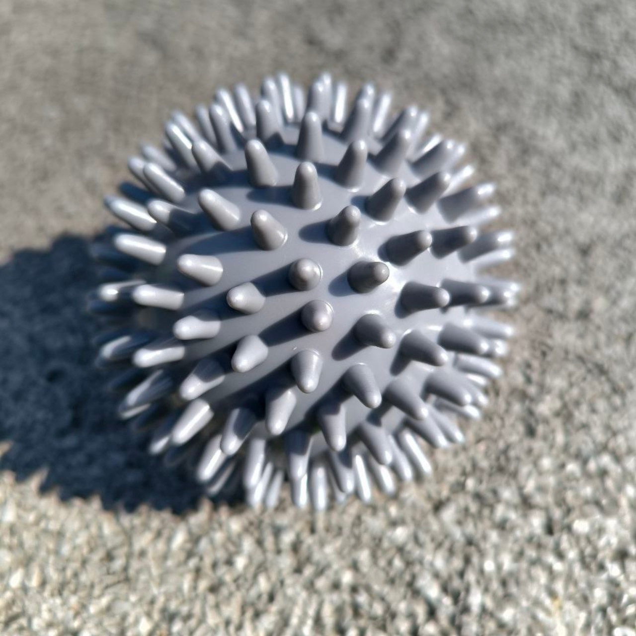 М'яч масажний d 8 см напівжорсткий ненадувний сірий A-J8