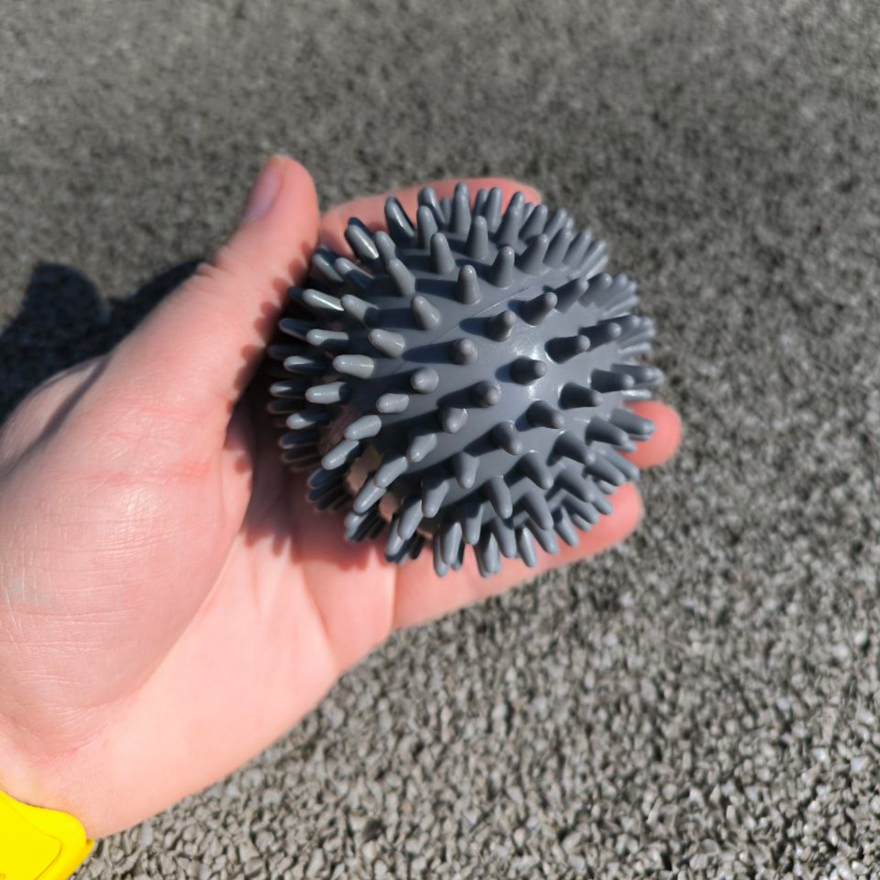 М'яч масажний d 8 см напівжорсткий ненадувний сірий A-J8