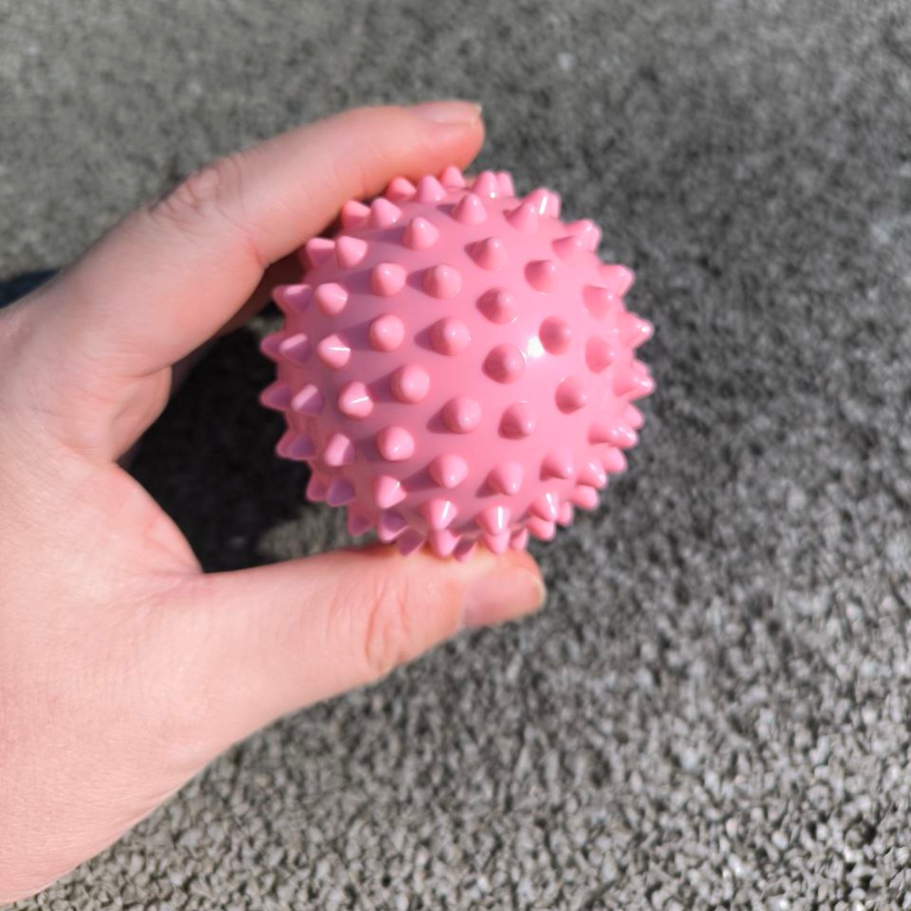 М'яч масажний d 7 см жорсткий ненадувний рожевий A-V6.8