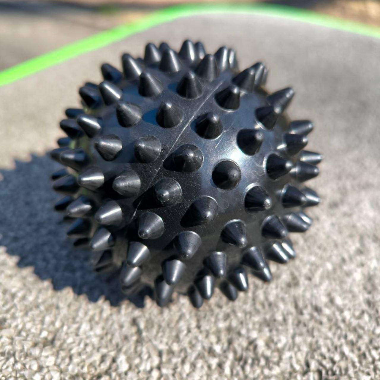 М'яч масажний d 9 см жорсткий ненадувний чорний A-V9