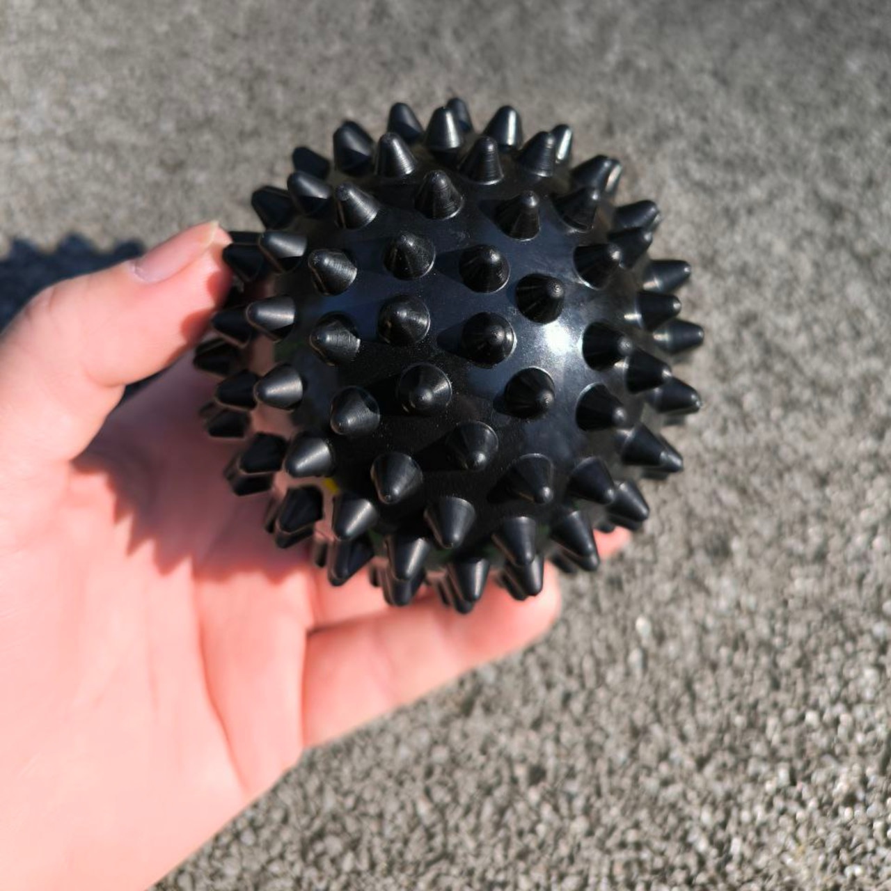 М'яч масажний d 9 см жорсткий ненадувний чорний A-V9