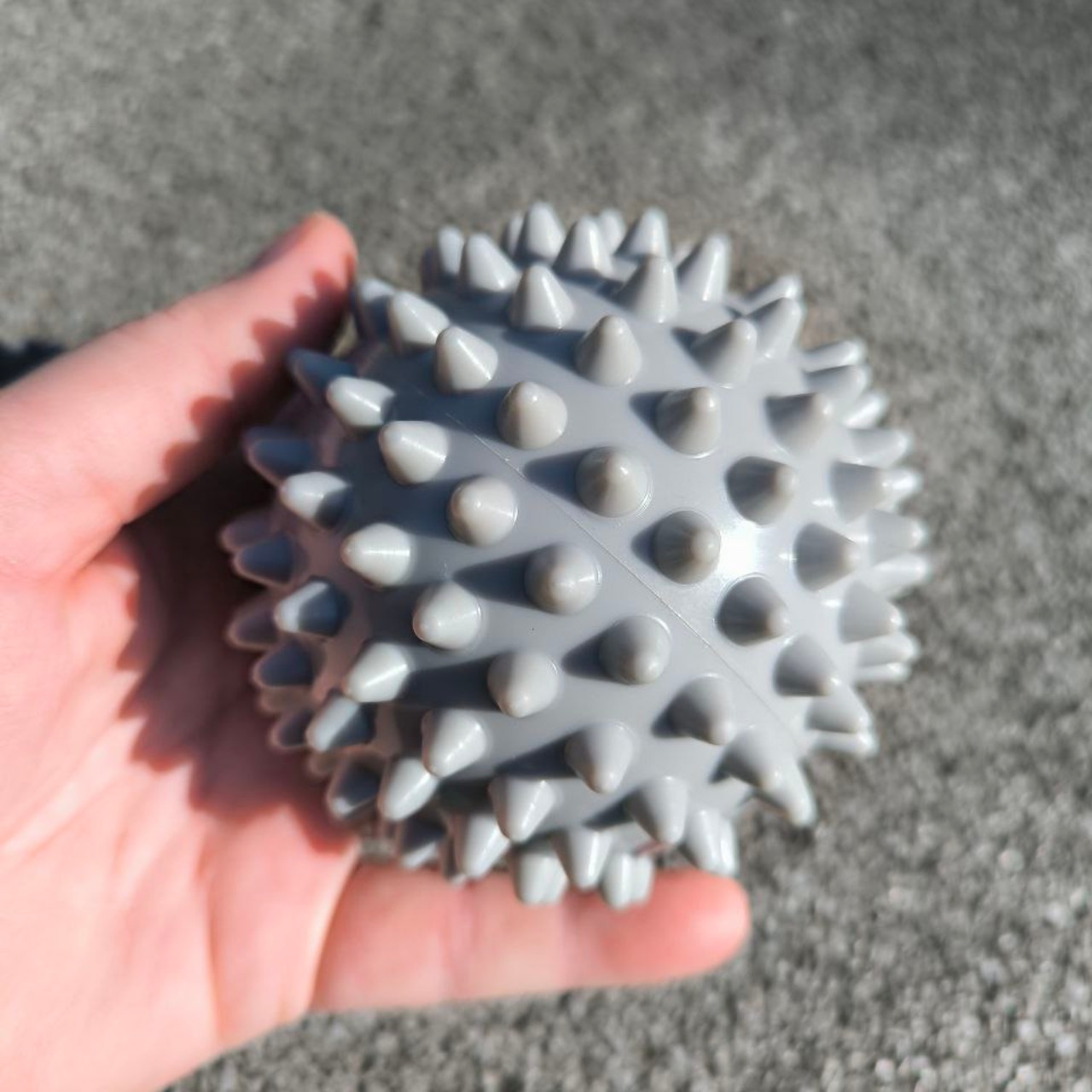 М'яч масажний d 9 см жорсткий ненадувний сірий A-V9