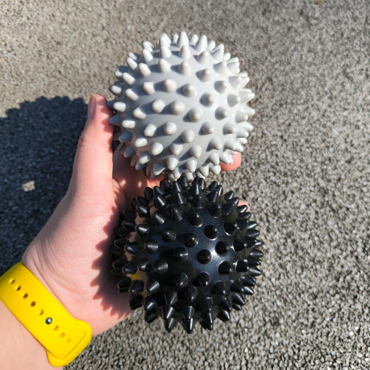 М'яч масажний d 9 см жорсткий ненадувний сірий A-V9