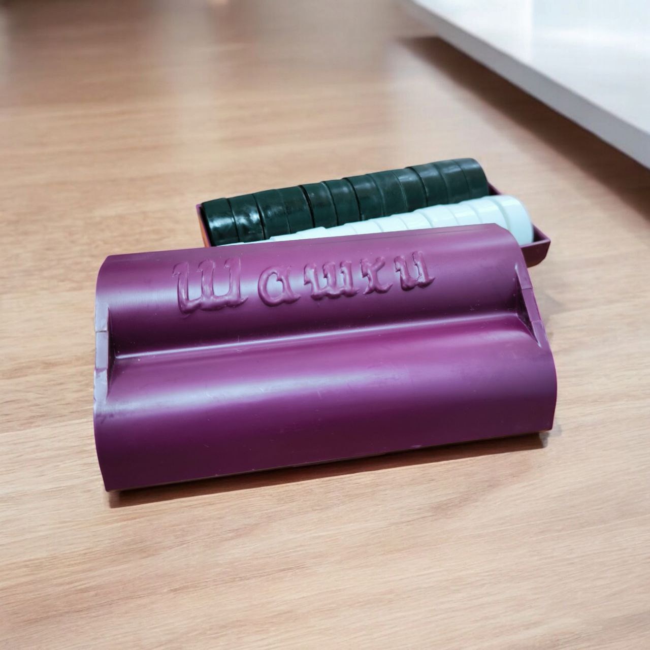 Набір шашок у ФІОЛЕТОВОМУ пластиковому футлярі