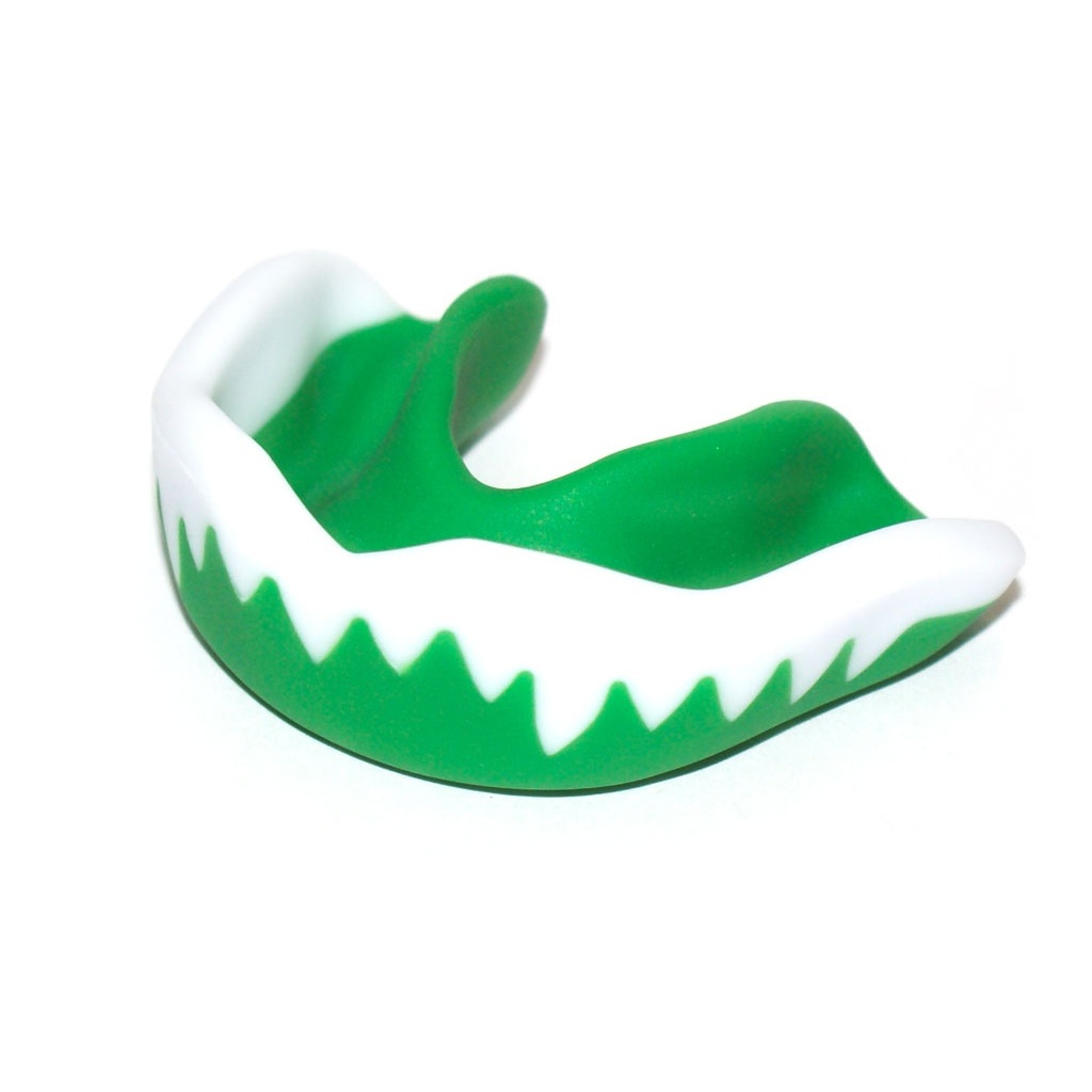 Капа боксерська дитяча POWER MG-004-ЗБ зелено-біла