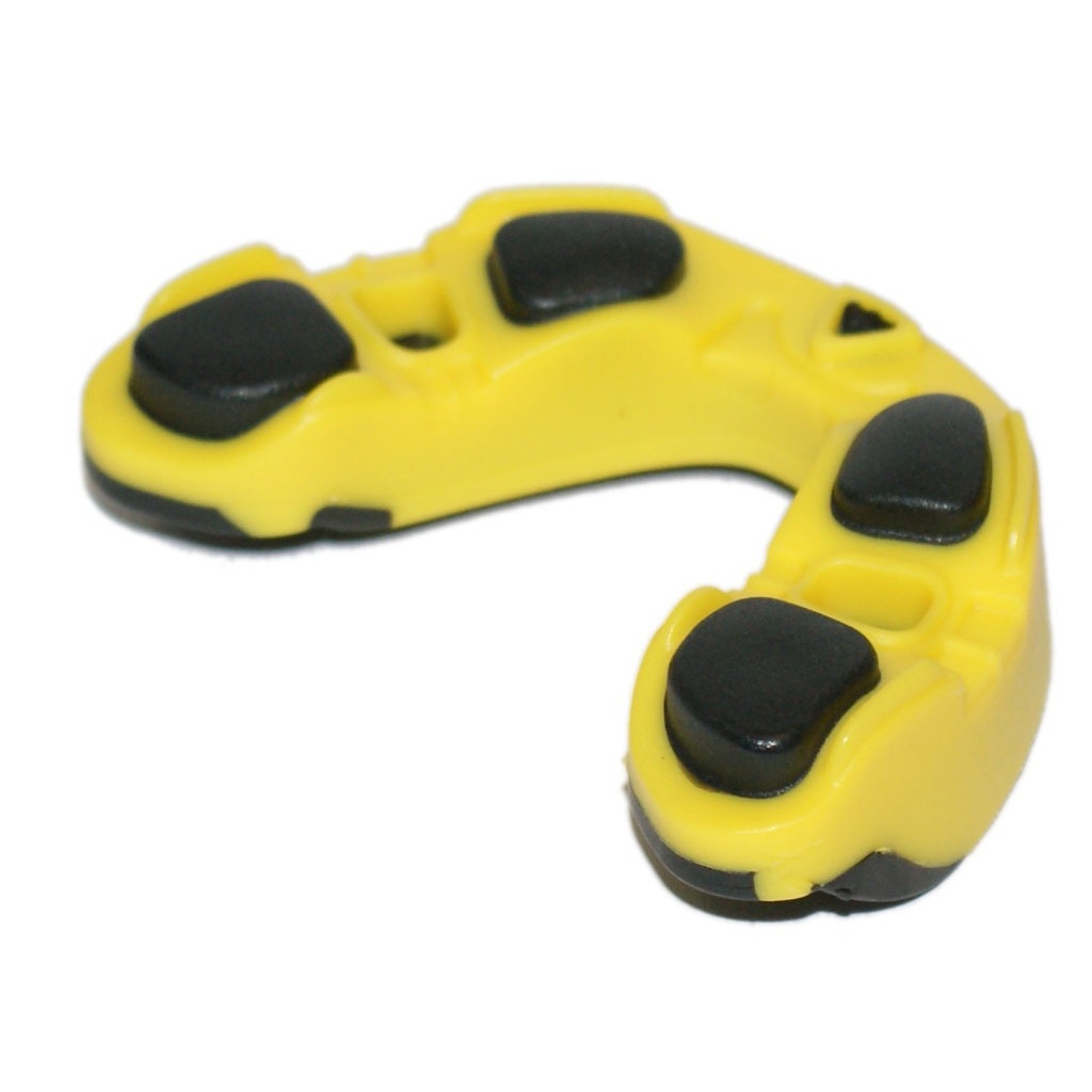 Капа боксерська POWER MG-012-ЖЧ жовто-чорна