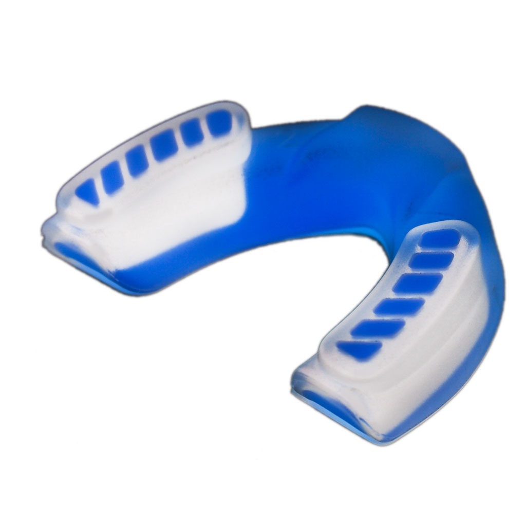 Капа боксерська POWER MG-006-ПСБ прозоро-синьо-біла