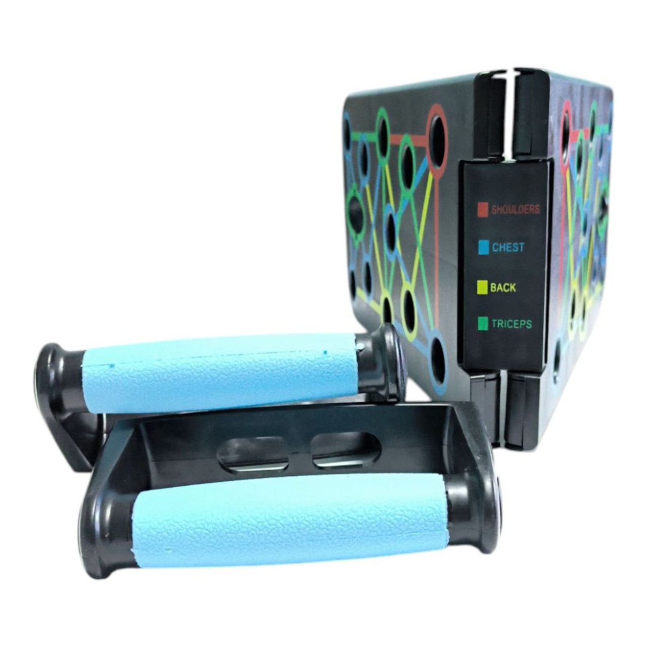 Упори для віджимань на дошці з роміткою для хвату та гачками для еспандерів FW-18G