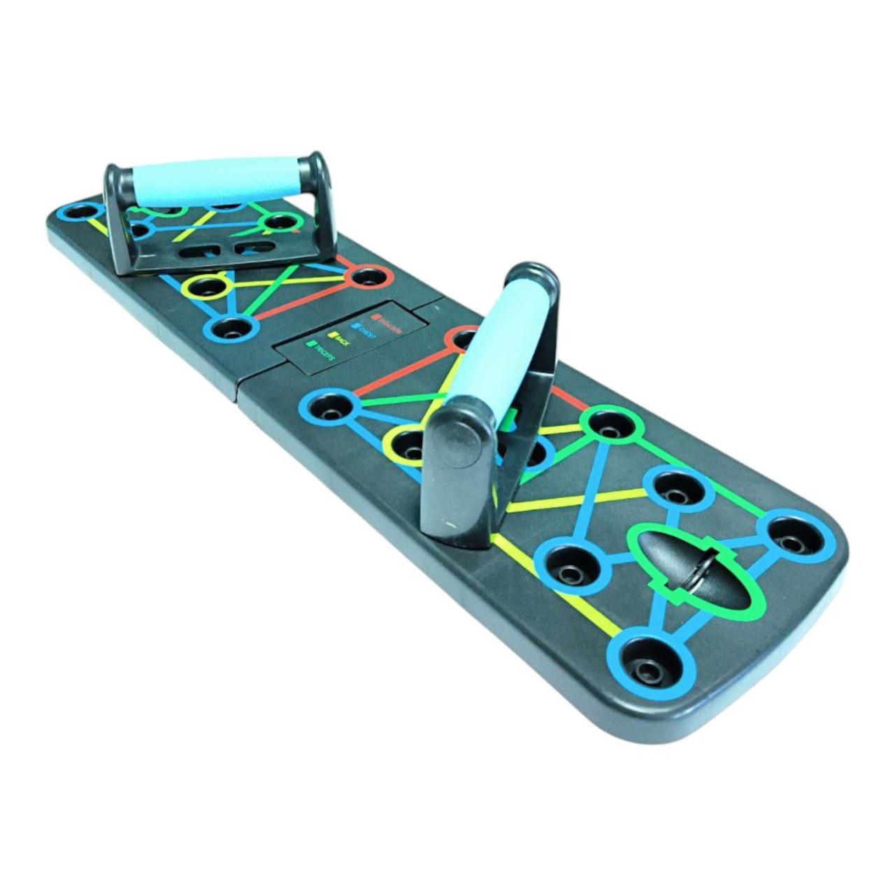 Упори для віджимань на дошці з роміткою для хвату та гачками для еспандерів FW-18G