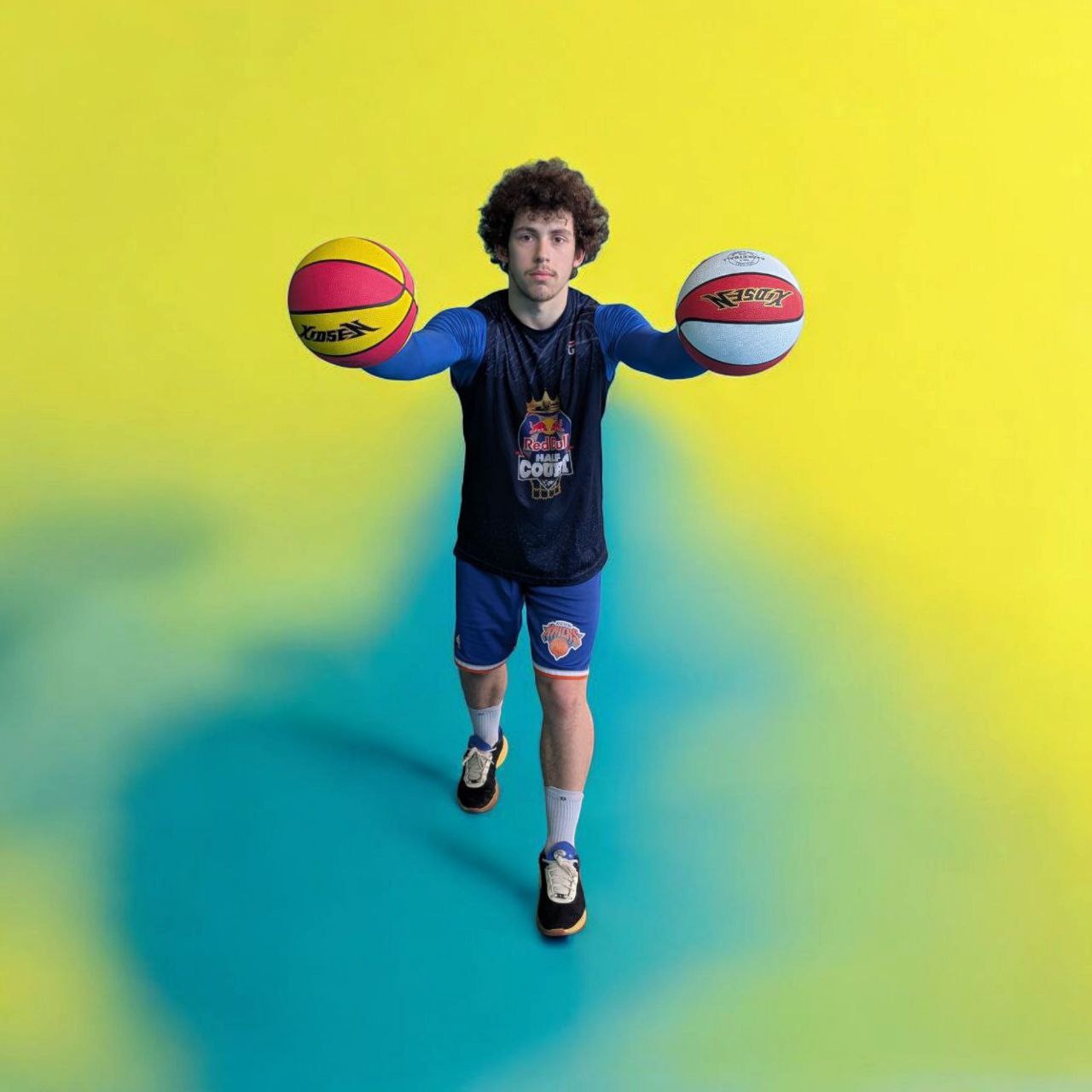 М'яч баскетбольний XIDSEN розмір 5 жовто-рожевий 5#2-Yellow+Red