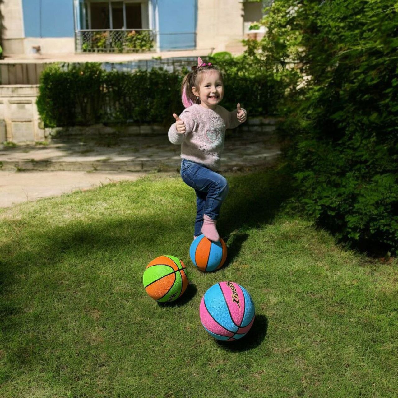 М'яч баскетбольний XIDSEN  розмір 3 оранжево-блакитний Or+Az