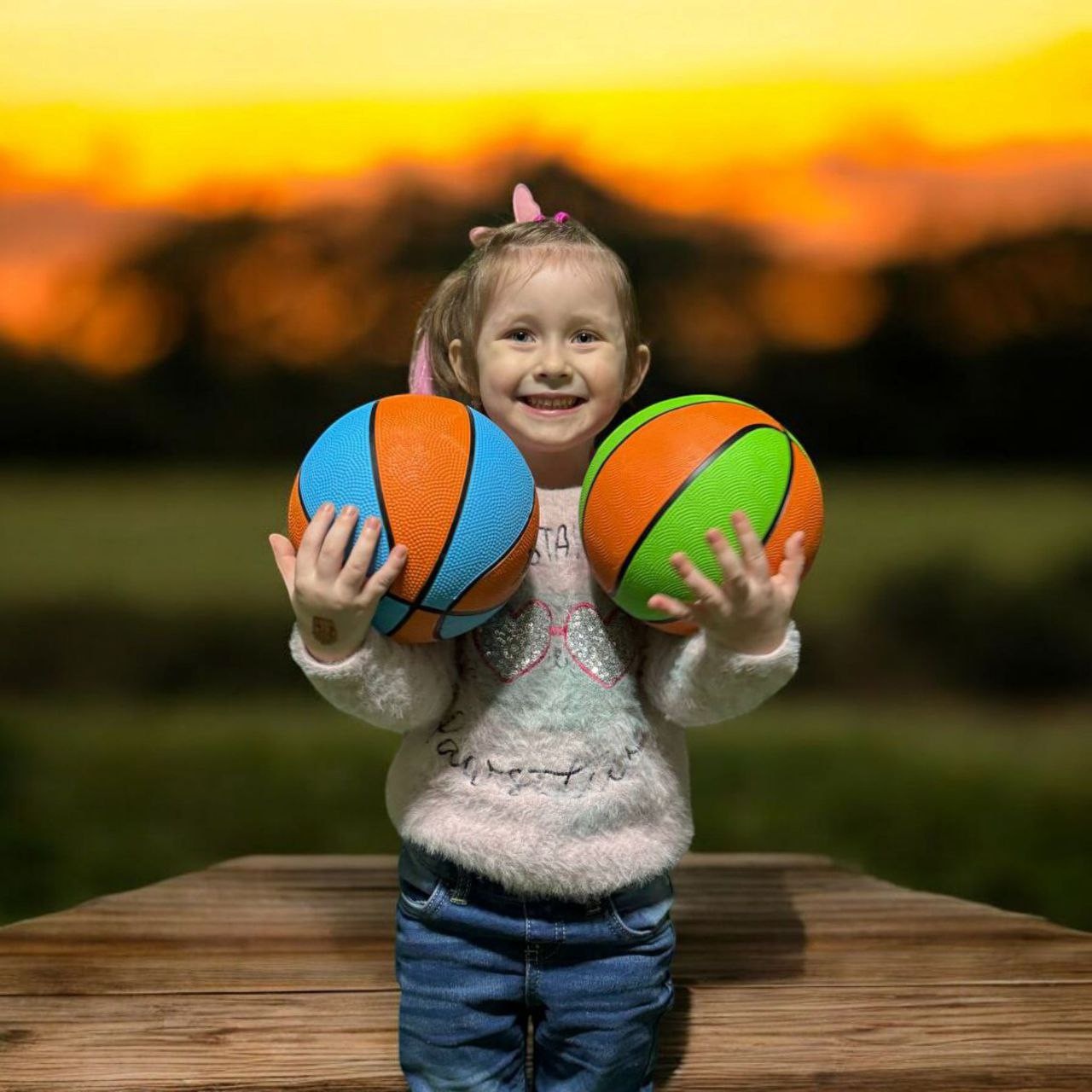 М'яч баскетбольний XIDSEN  розмір 3 оранжево-зелений Or+Gr