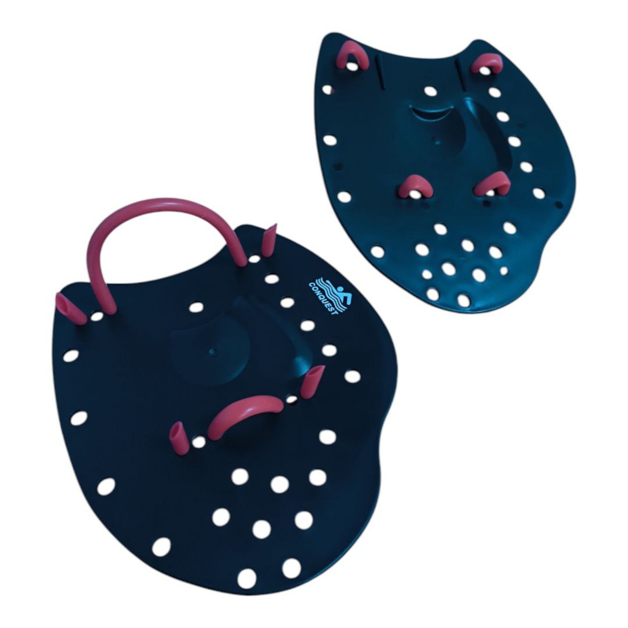 Лопатки для плавання жорсткі з червоними ремінцями розмір S SH2-S-Red