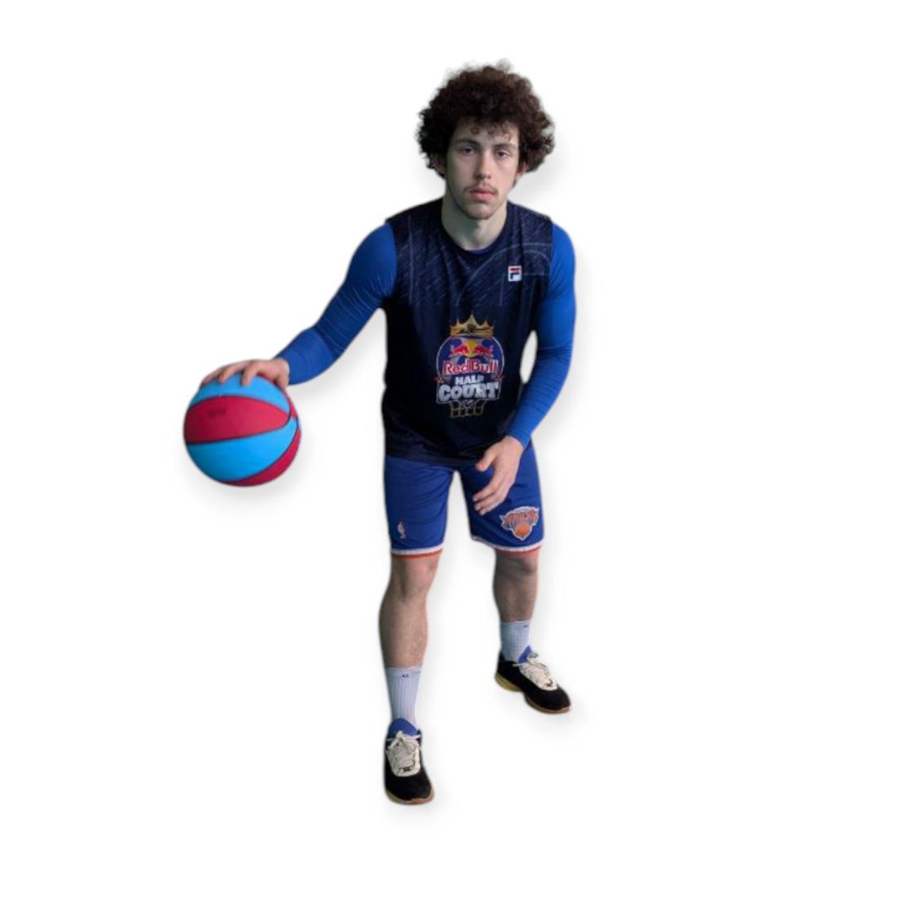 М'яч баскетбольний XIDSEN розмір 7 блакитно-рожевий 7#2-Azure+Red