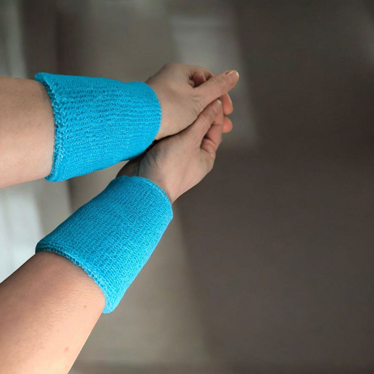 Напульсники спортивні махрові бірюзові 2HW-azure