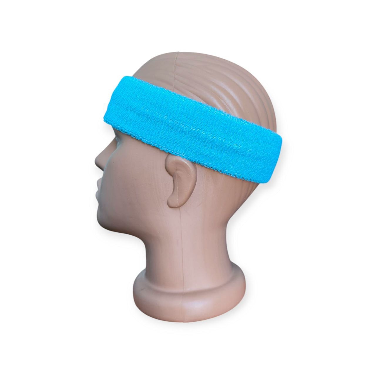 Пов'язка на голову спортивна махрова бірюзова 1HT-azure