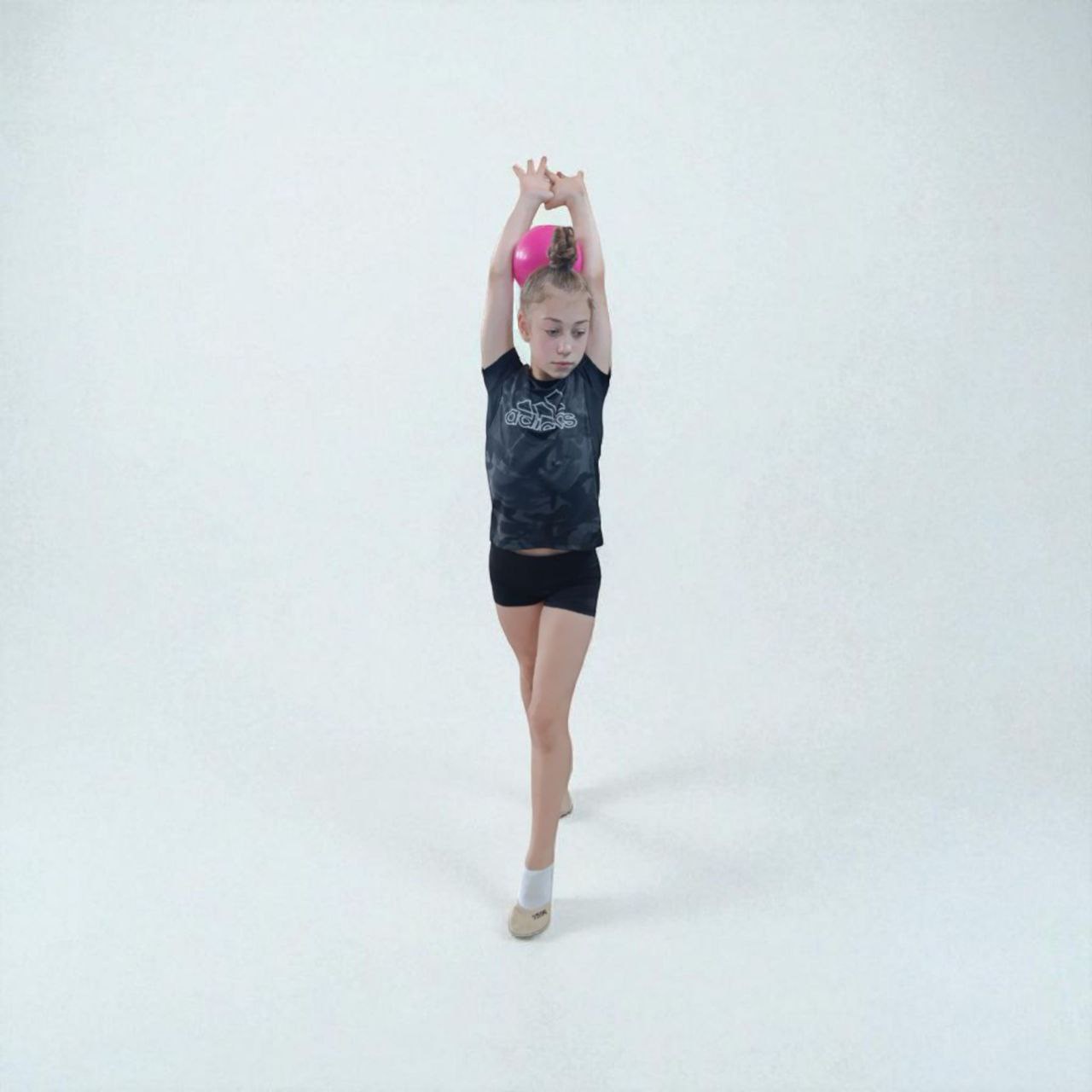 М'яч для художньої гімнастики T11-rose-red 15 см рожевий