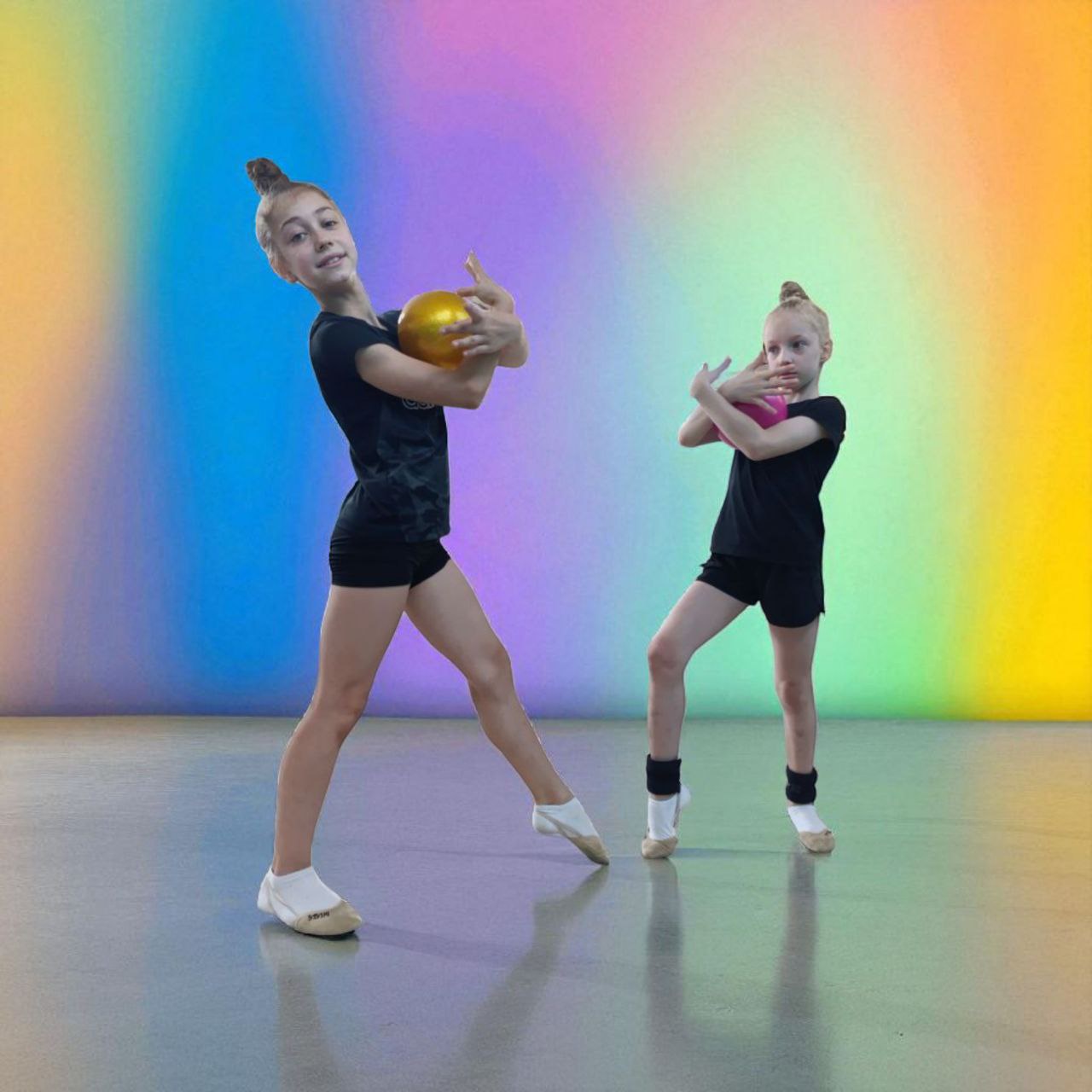 М'яч для художньої гімнастики Т12-golden 15 см золотий з гліттером