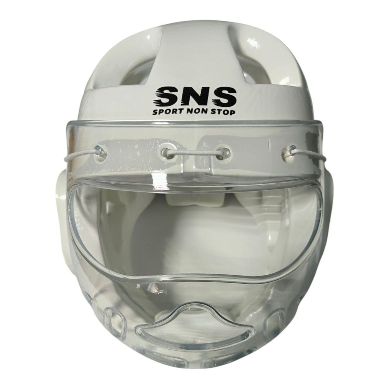 Шолом для тхеквондо білий з маскою розмір S ZTT-001-Б-S