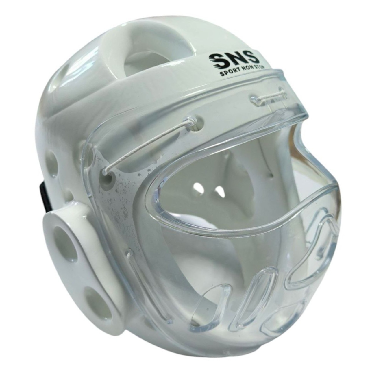 Шолом для тхеквондо білий з маскою розмір XL ZTT-001-Б-XL