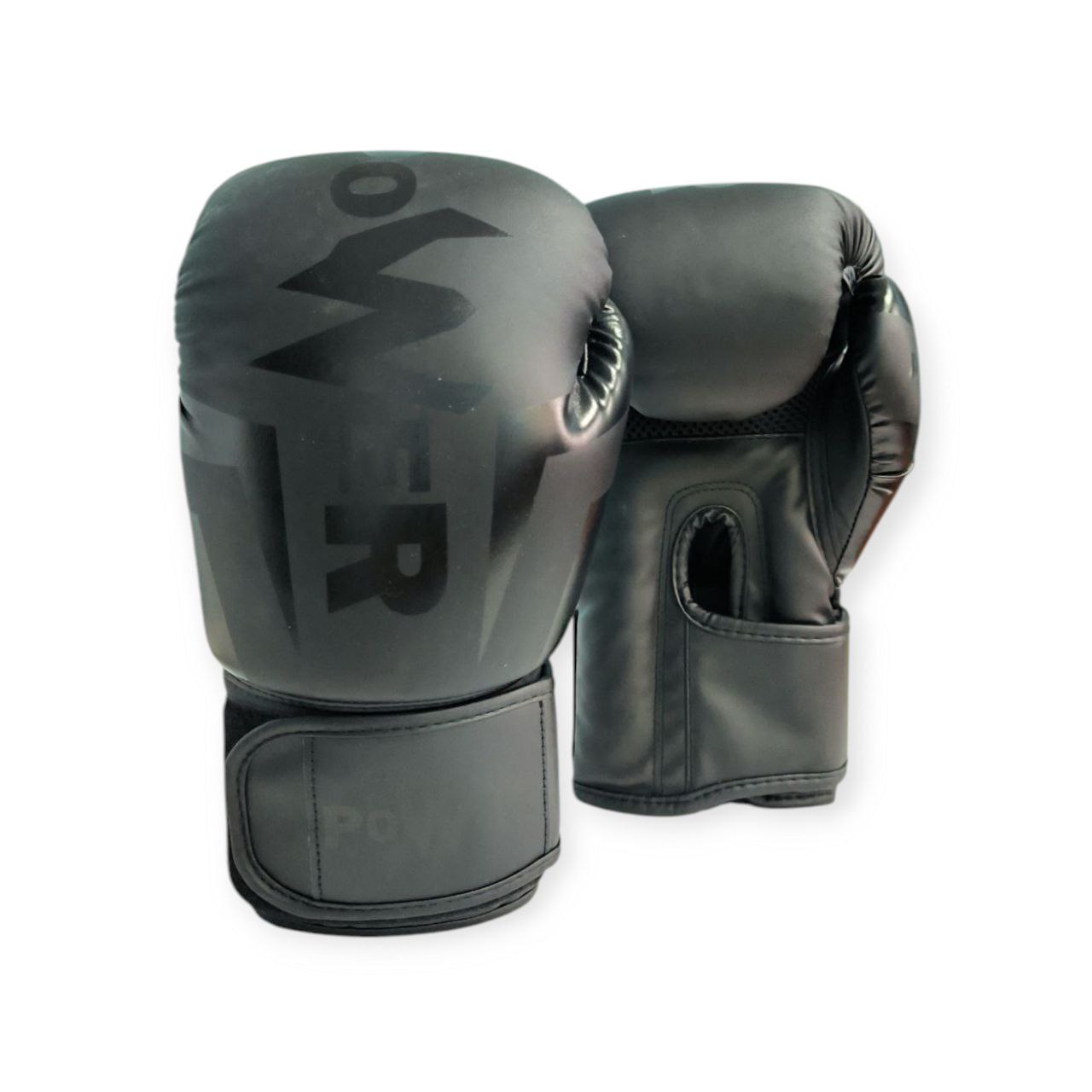 Рукавички боксерські POWER чорні 8 унцій Q116-Black-8