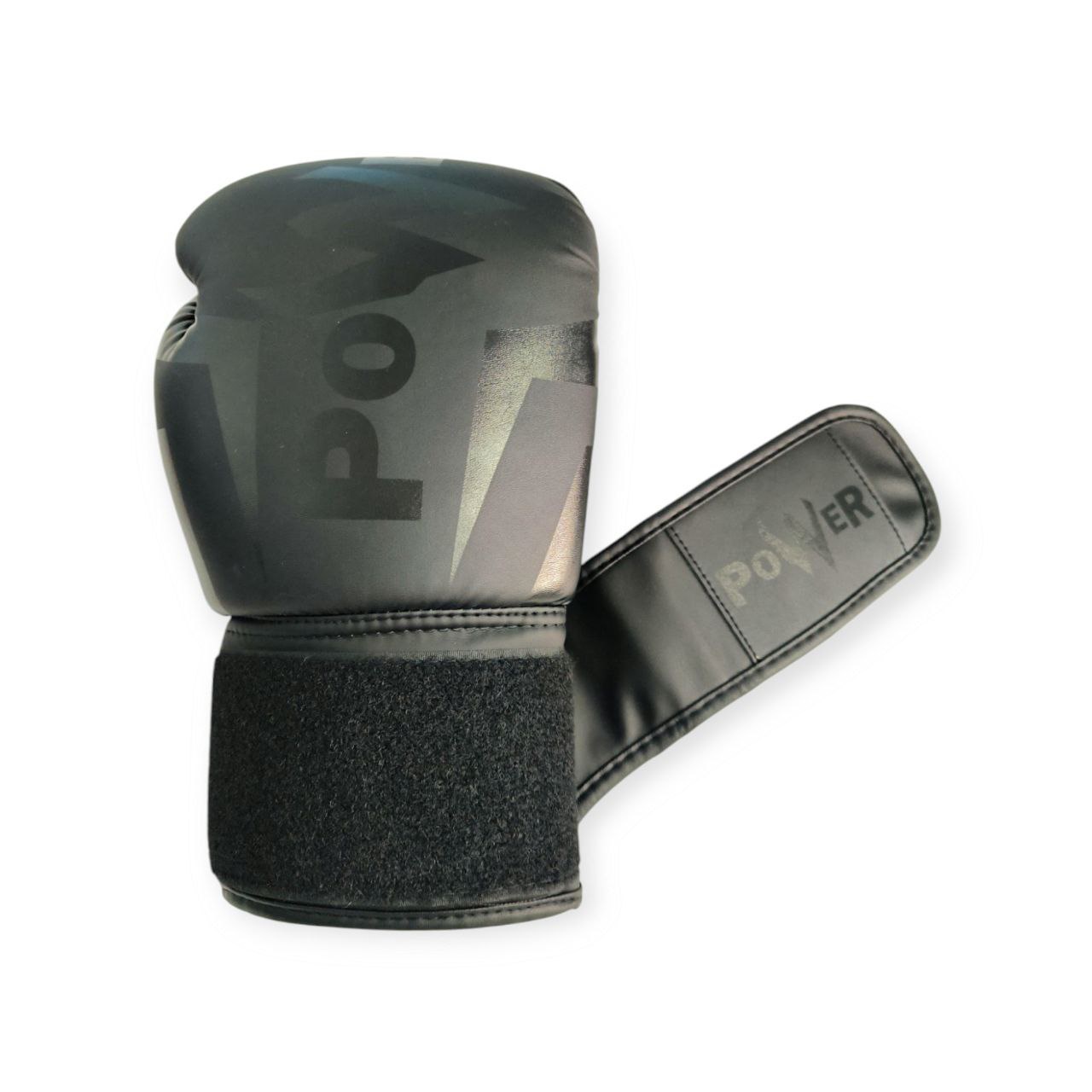 Рукавички боксерські POWER чорні 6 унцій Q116-Black-6