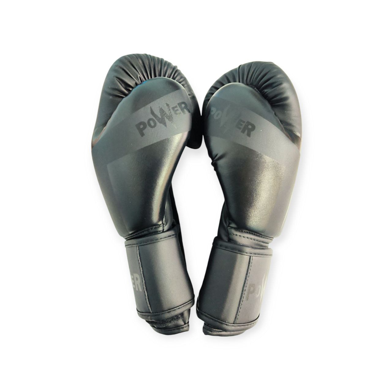Рукавички боксерські POWER чорні 6 унцій Q116-Black-6