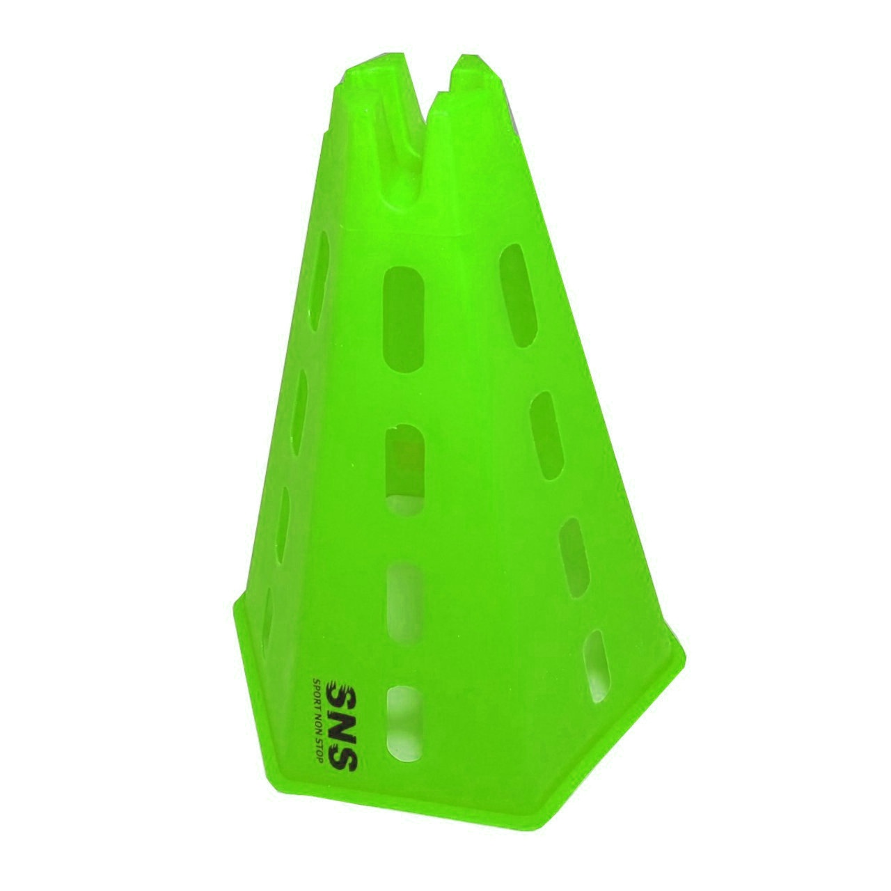 Фішка-піраміда з отворами 31 см салатова O-992-6