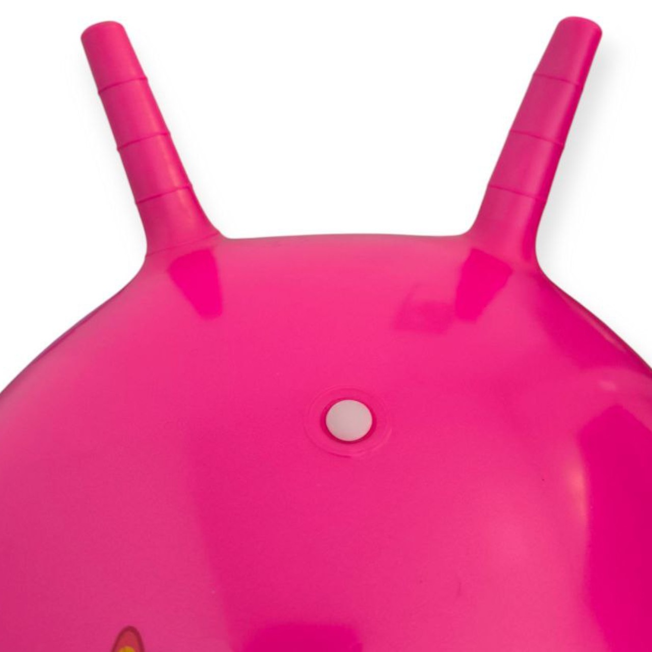 М'яч дитячий стрибун 45 см з ріжками рожевий 3-D45-rose red