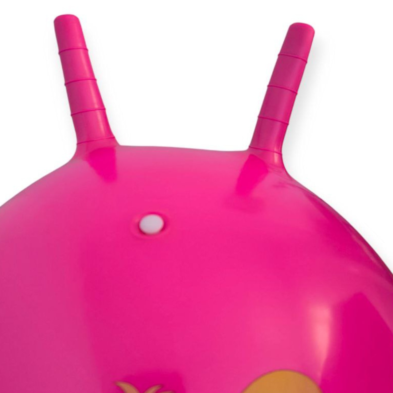 М'яч дитячий стрибун 55 см з ріжками рожевий 3-D55-rose red