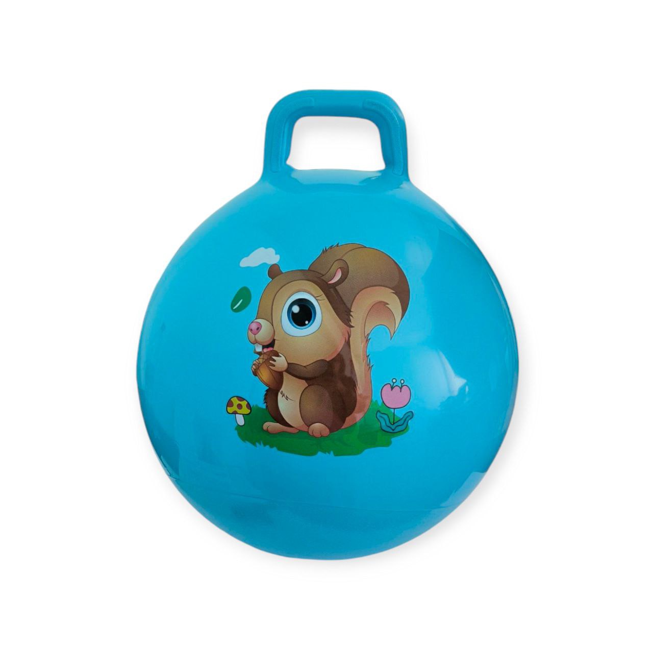 М'яч дитячий стрибун 50 см з ручкою синій 4-D50-azure