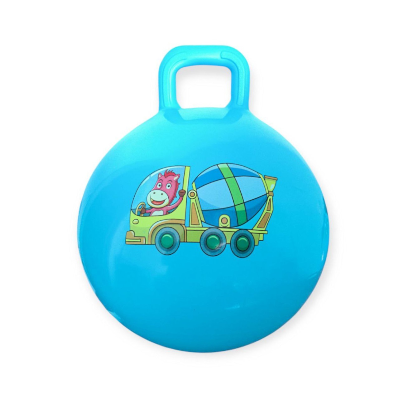 М'яч дитячий стрибун 55 см з ручкою синій 4-D55-azure