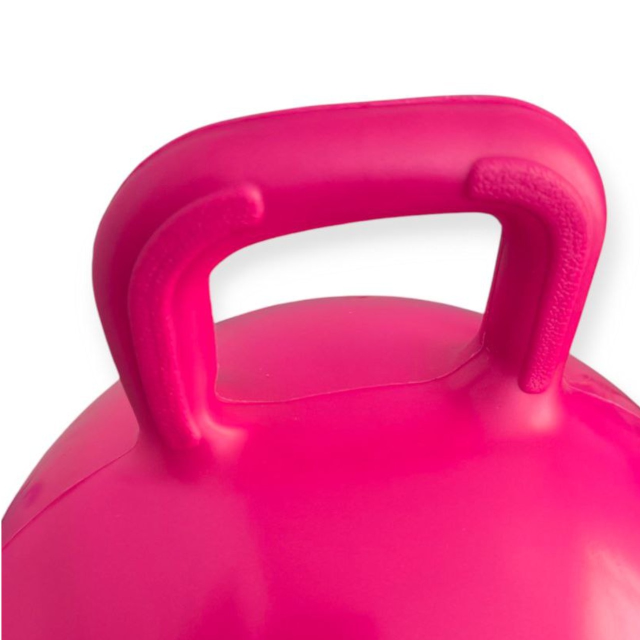 М'яч дитячий стрибун 55 см з ручкою рожевий 4-D55-rose red