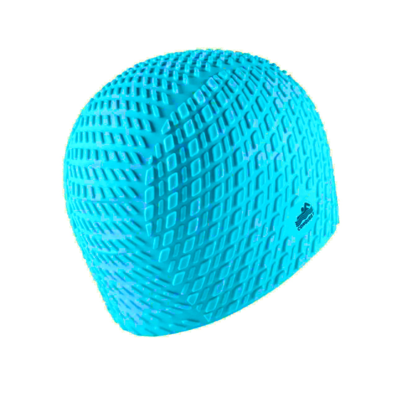 Шапочка для плавання YMKK CONQUEST силіконова блакитна YMKK-azure