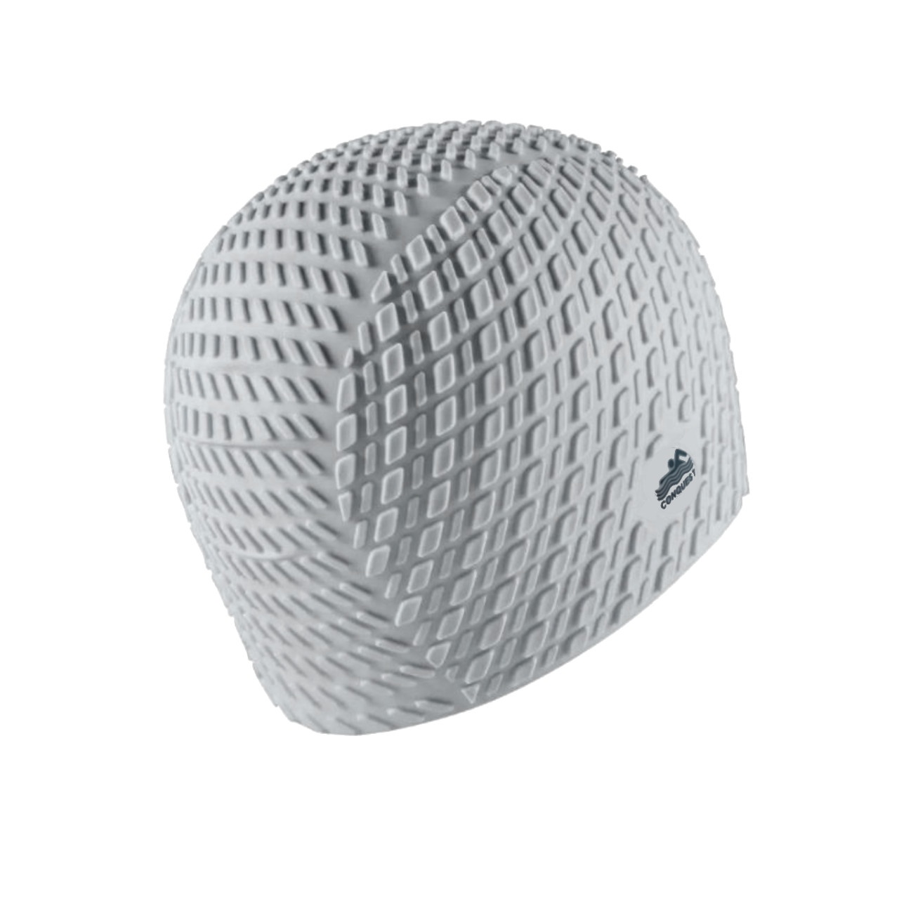 Шапочка для плавання YMKK CONQUEST силіконова сіра YMKK-grey