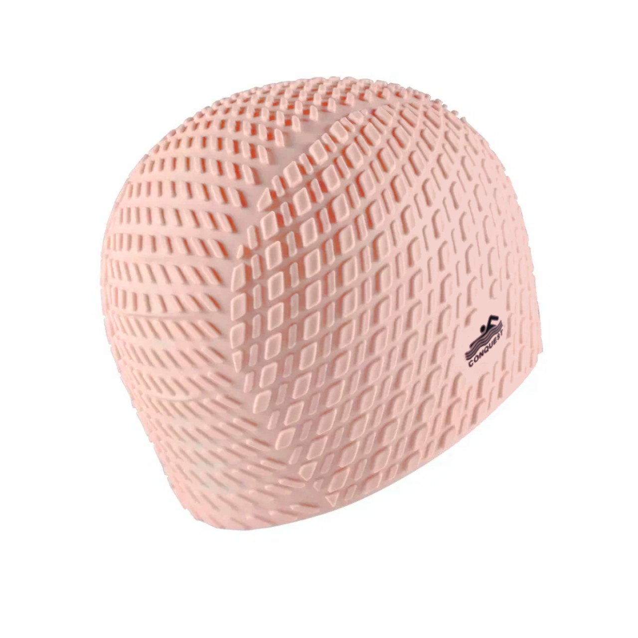 Шапочка для плавання YMKK CONQUEST силіконова персикова YMKK-rose red