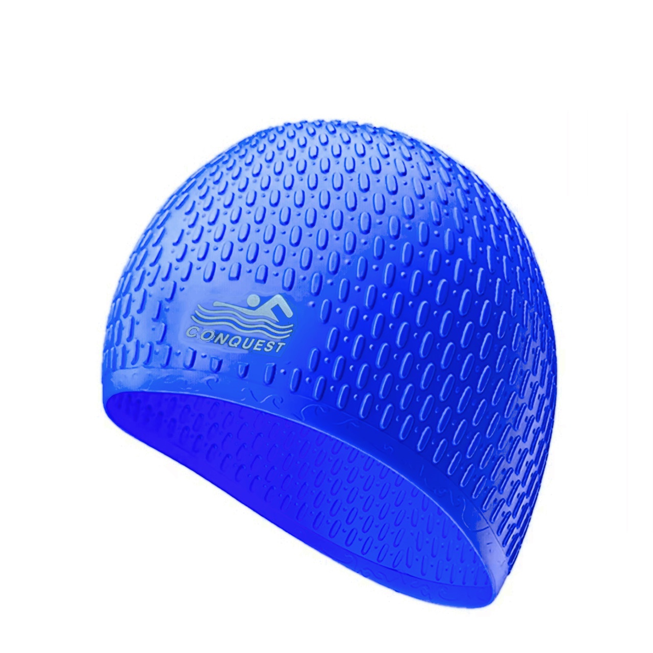 Шапочка для плавання YMSD CONQUEST силіконова синя YM-SD-blue